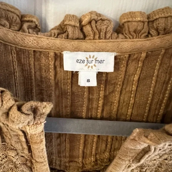 Anthropologie
Eze Sur Mer ochre long balloon sleeve peasant top. Size XS. EUC - Picture 6 of 7